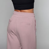 Külli | Pantaloni roz deosebit de calduti cu mansete