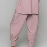 Külli | Pantaloni roz deosebit de calduti cu mansete