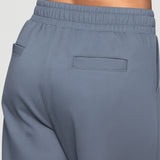 Külli | Pantaloni de sport albastri indig deosebit de calduti cu mansete