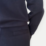 Külli | Pantaloni deosebit de caldi albastri inchis cu manșete