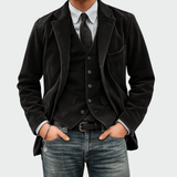 Tommy™ | Costum și vestă din catifea în 2 piese