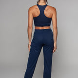 Tula | Pantaloni yoga Harem albaștri de culoare mării