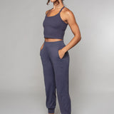 Tula | Pantaloni yoga harem gri brut