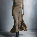 Gabriella | Rochie Lungă cu Nod Lateral