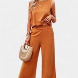 Lavinia | Ansamblu Boho: top din in și bumbac cu pantaloni scurți