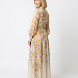 Cressida | Rochie Maxi Florală cu Mâneci Lungi